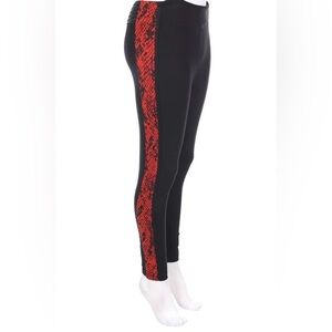 Zara Basic Leggings Red Snake Print Stretch Skinny Size XL